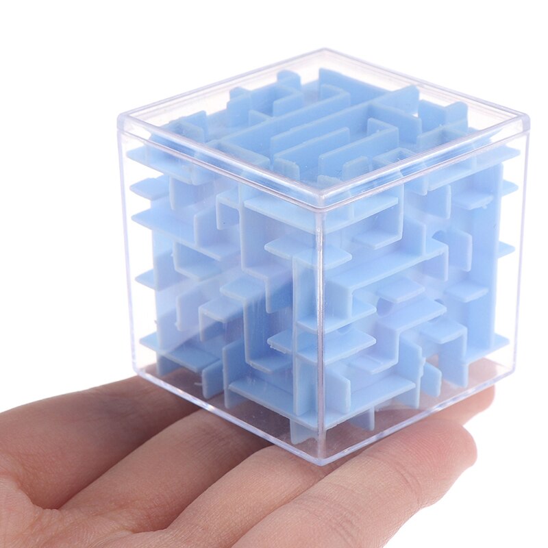 Transparante 3D Doolhof Magische Kubus Zes-Zijdige Puzzel Speed Cube Rollende Bal Game Cubos Doolhof Speelgoed Voor Kinderen Educatief