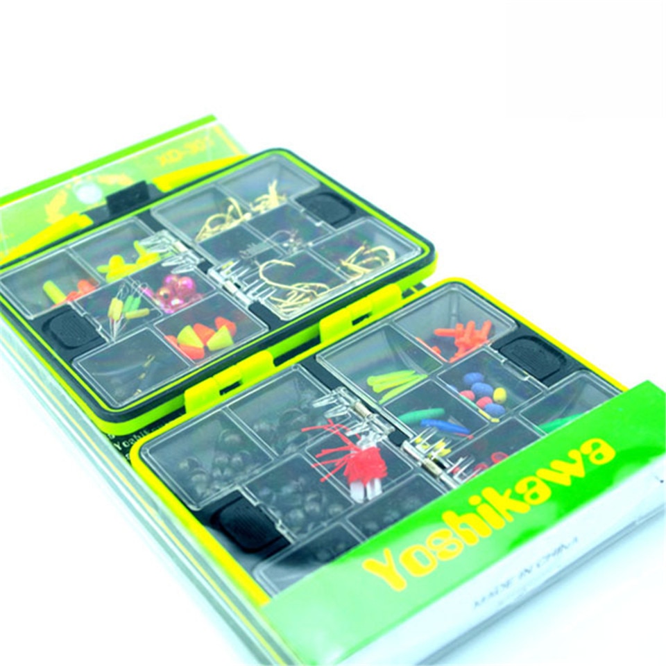 Caja de accesorios de pesca de doble capa, anzuelos giratorios, juego de herramientas de pesca, Casting RockSurf,