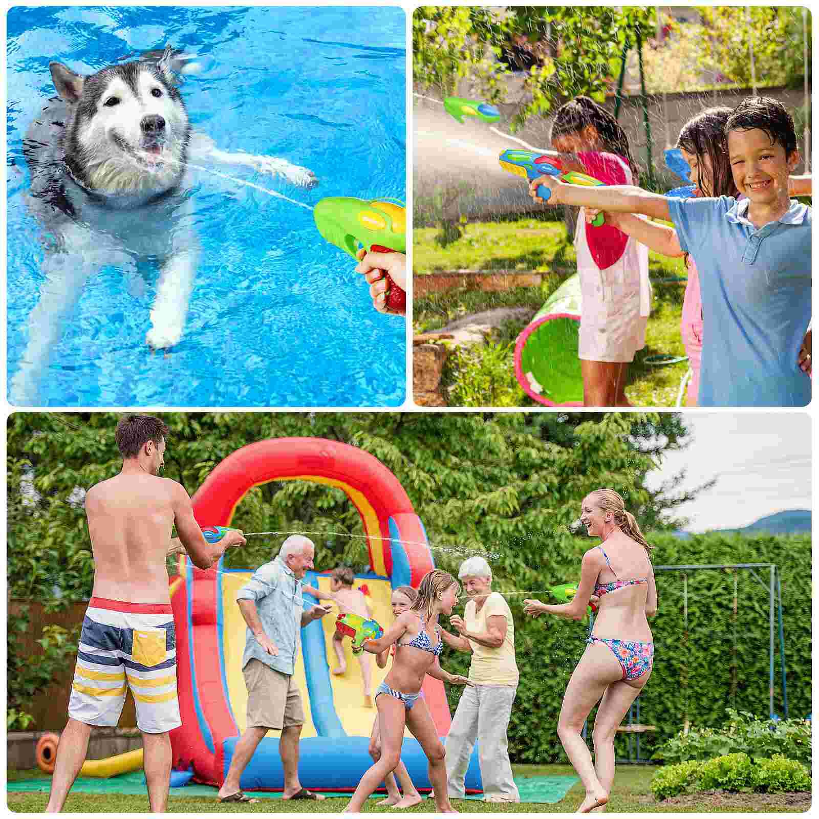 IBASETOY 6pcs Water Guns Water Shooting Play Game Toys Summer Swimming Pool Beach for Children Kids Party