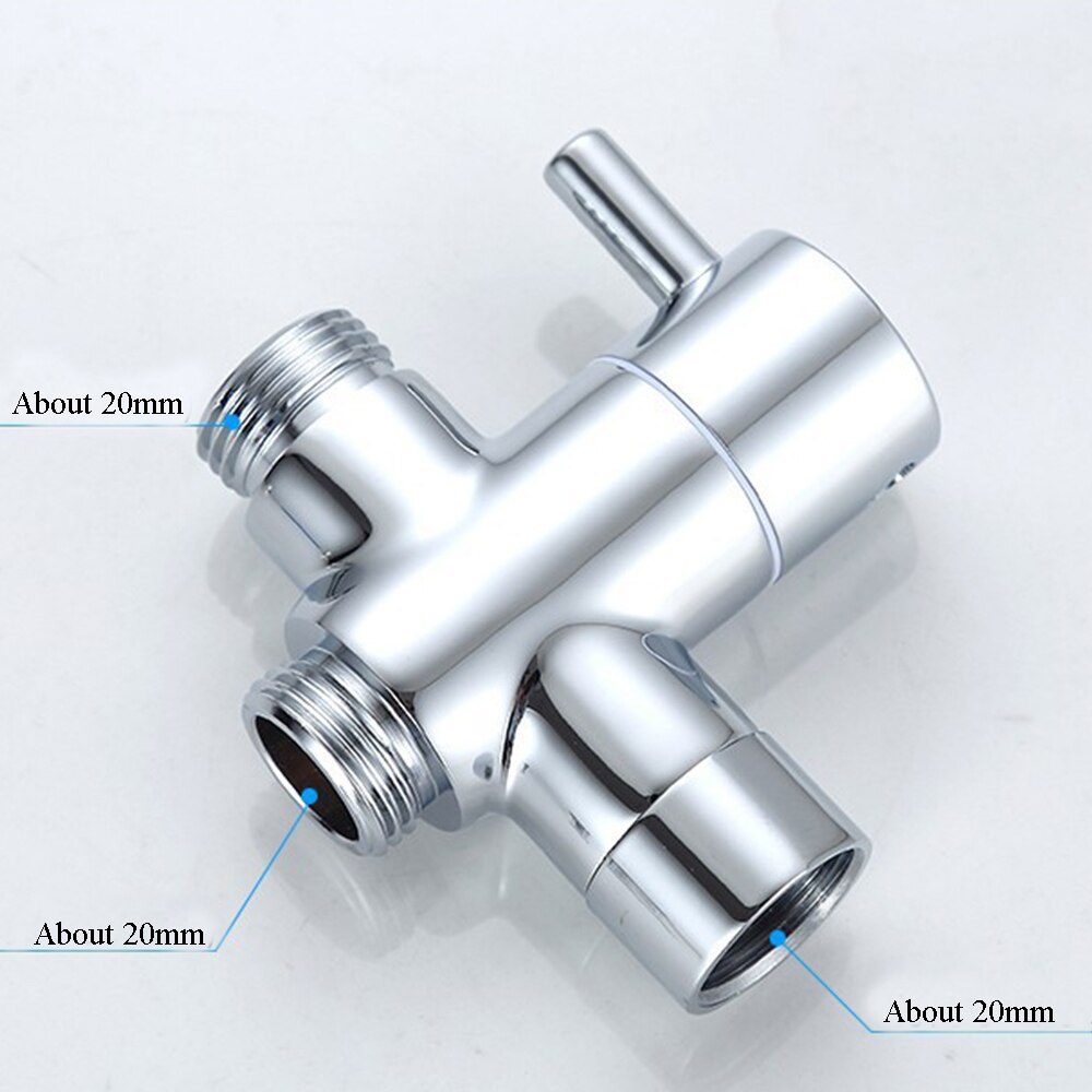 Brass Diverter Valve 3 way Water Separator Shower Tee Adapter Adjustable Shower Head Diverter Valve Bathroom Accessories