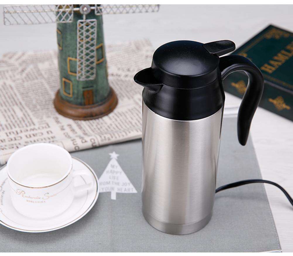Car Electric Kettle Temperature Control Stainless Steel Tea Kettle BPA-Free Water Boiler Cordless With LED Indicator