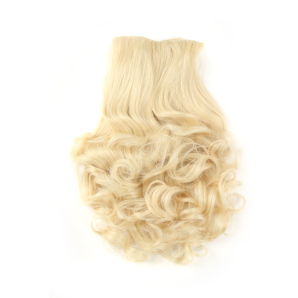 Noble Lange Synthetische Haar Clip In Hair Extension Hittebestendige Haar Ombre Body Wave Clip In Haar