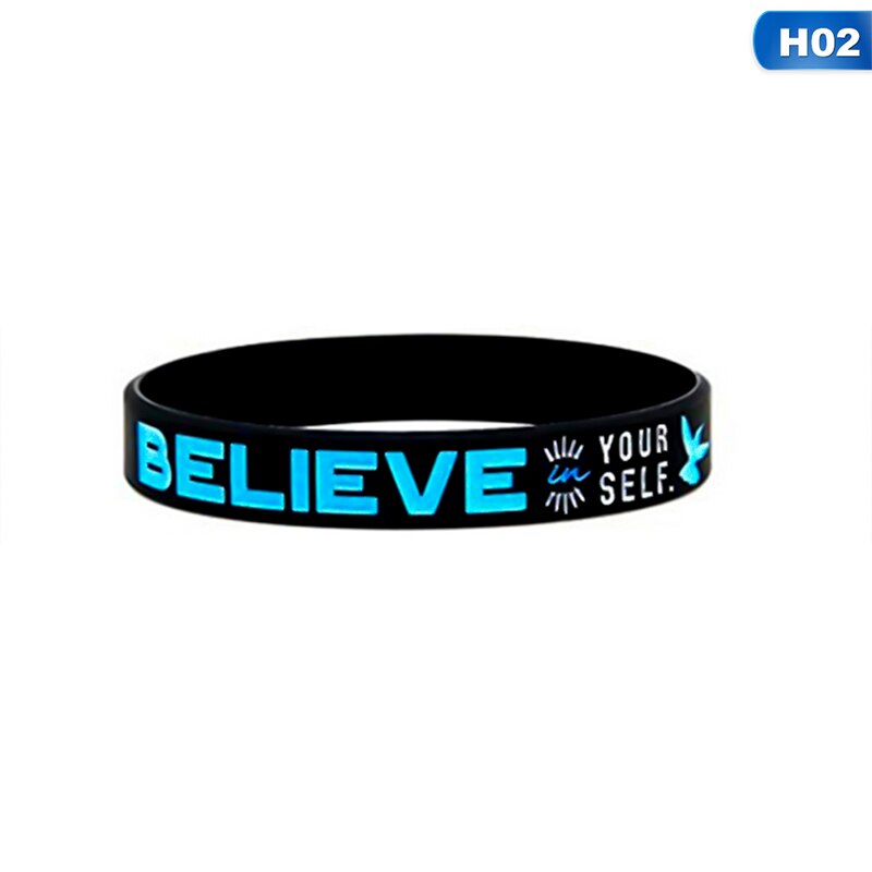 Frauen Männer Armbänder Traum, Glauben, Inspire, Schaffen Silikon Armbänder Groß Pack Von Inspirational Nachricht Armbänder: 02