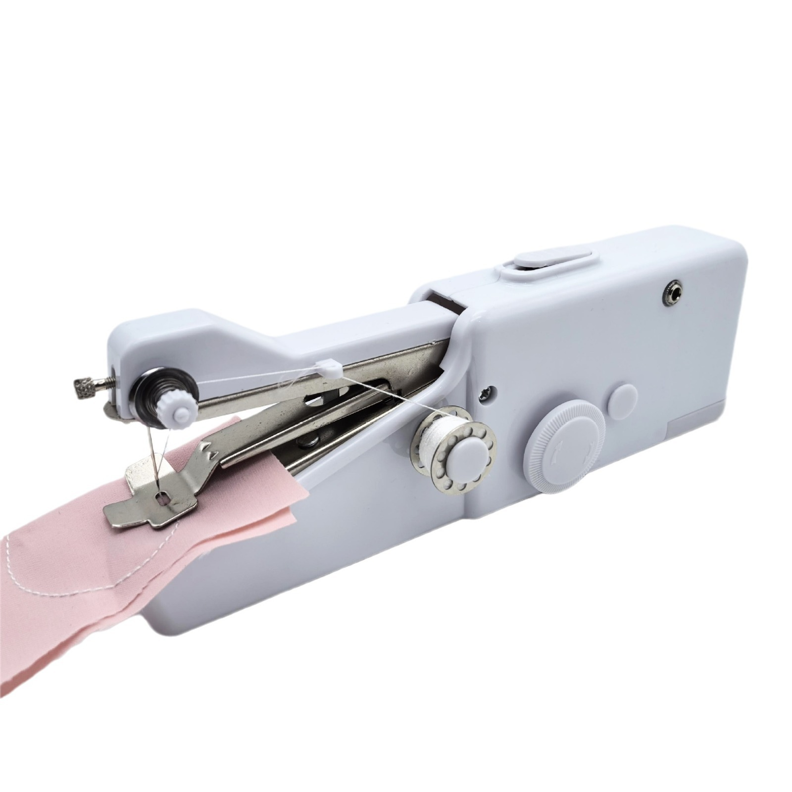 Håndholdt bærbar symaskin / mini elektrisk symaskin / lommesymaskin, egnet for sying, reparasjon og produksjon: Brun