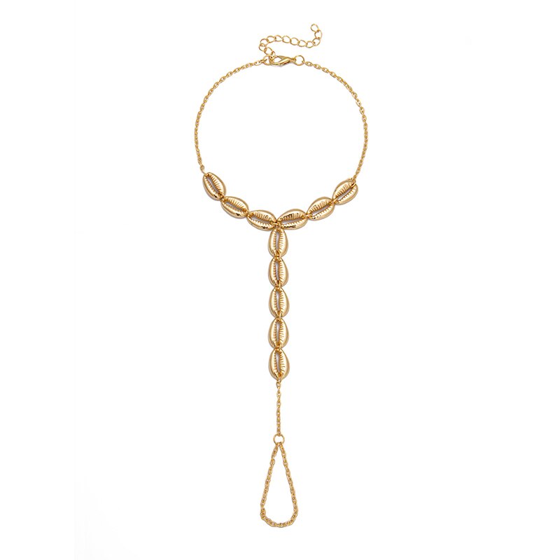 1pc Women Boho Shell Beads Toe Ring Anklet Chain B... – Grandado