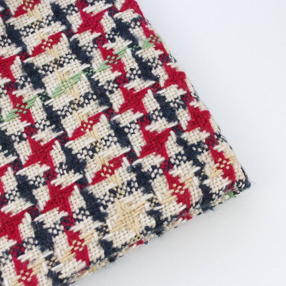 Rainbow Winter Plaid Scarf Women Thick Warm Shawls Wraps Lady Scarves Tassels Pashmina Blanket Houndstooth Foulard Red: Beige