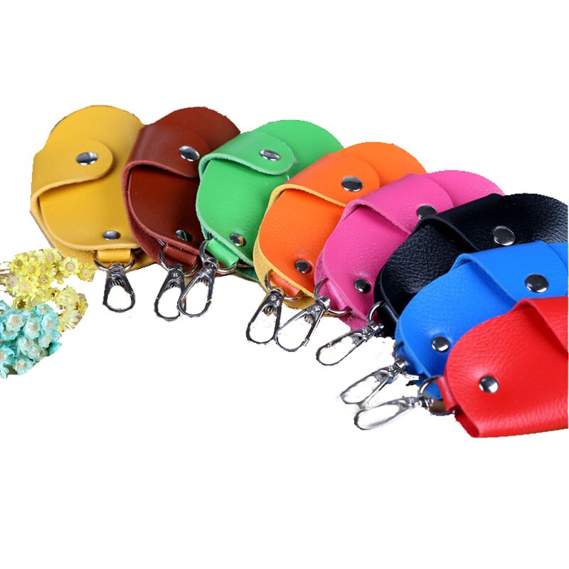 Mænd bil nøgle taskeholder pu læder nøgler kæde tegnebog nøgle organisator taske til husholderske kvinder mænd bærbar nøglering taske pose