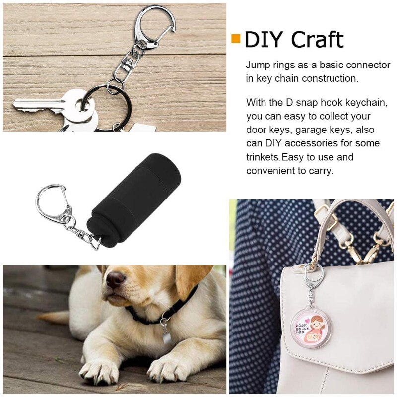 50X D Snap Hook Sleutelhanger Ringen Bulk Met Open Jump Ring & Connector Voor Sleutelhanger En Naaien Project Maken Levert diy