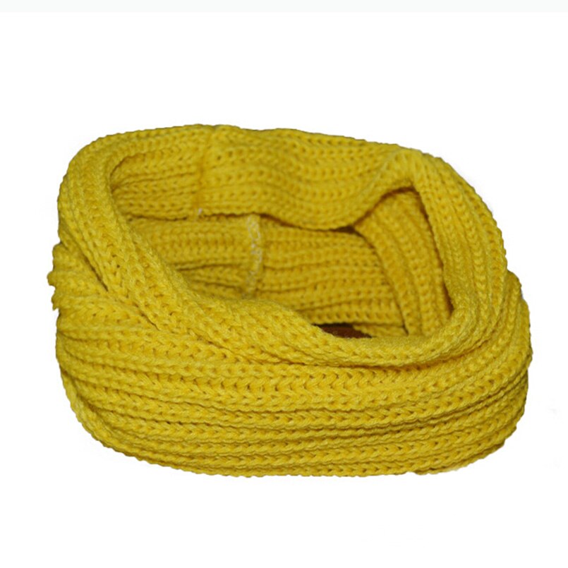YSDNCHI Winter Ring Knitting Unisex Wool Neck Warmer Winter Scarves Women Pure Color Collar Keep Warm Elasticity Scarf