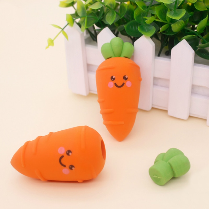 1 X novelty big size Carrot rubber eraser kawaii stationery office school supplies papelaria for kids