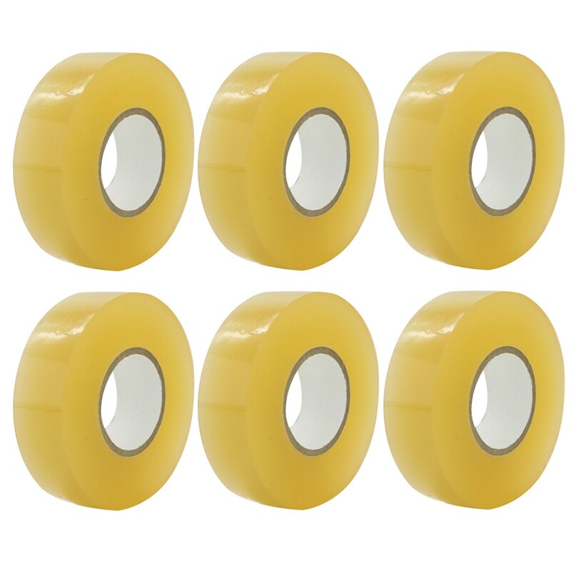 6er- pack transparentes hockeytape, mehrzweck-taperolle, schienbeinschoner- und socken-taperolle, sportausrüstung, 2.4 cm x 28m hockey-sportarten: Default Title