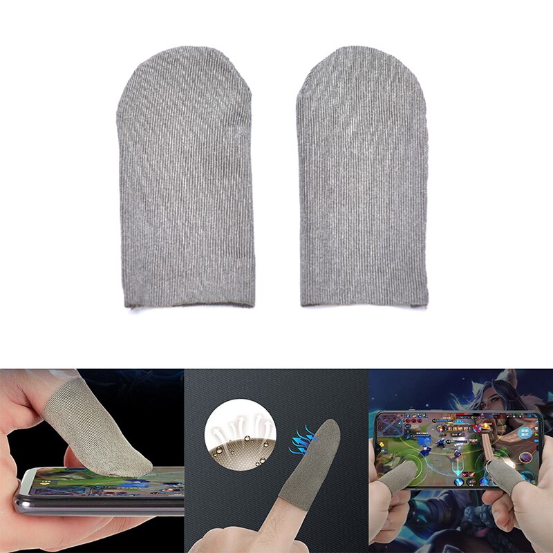 2 stk spil controller fingerovertræk tommelfinger ærme åndbar skridsikker sved tynd spil