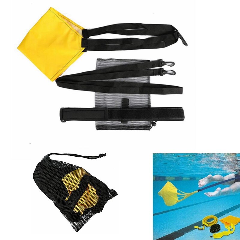 Ceinture de résistance pour l&#39;entraînement à la natation, avec frein, Parachute, pour adultes et enfants