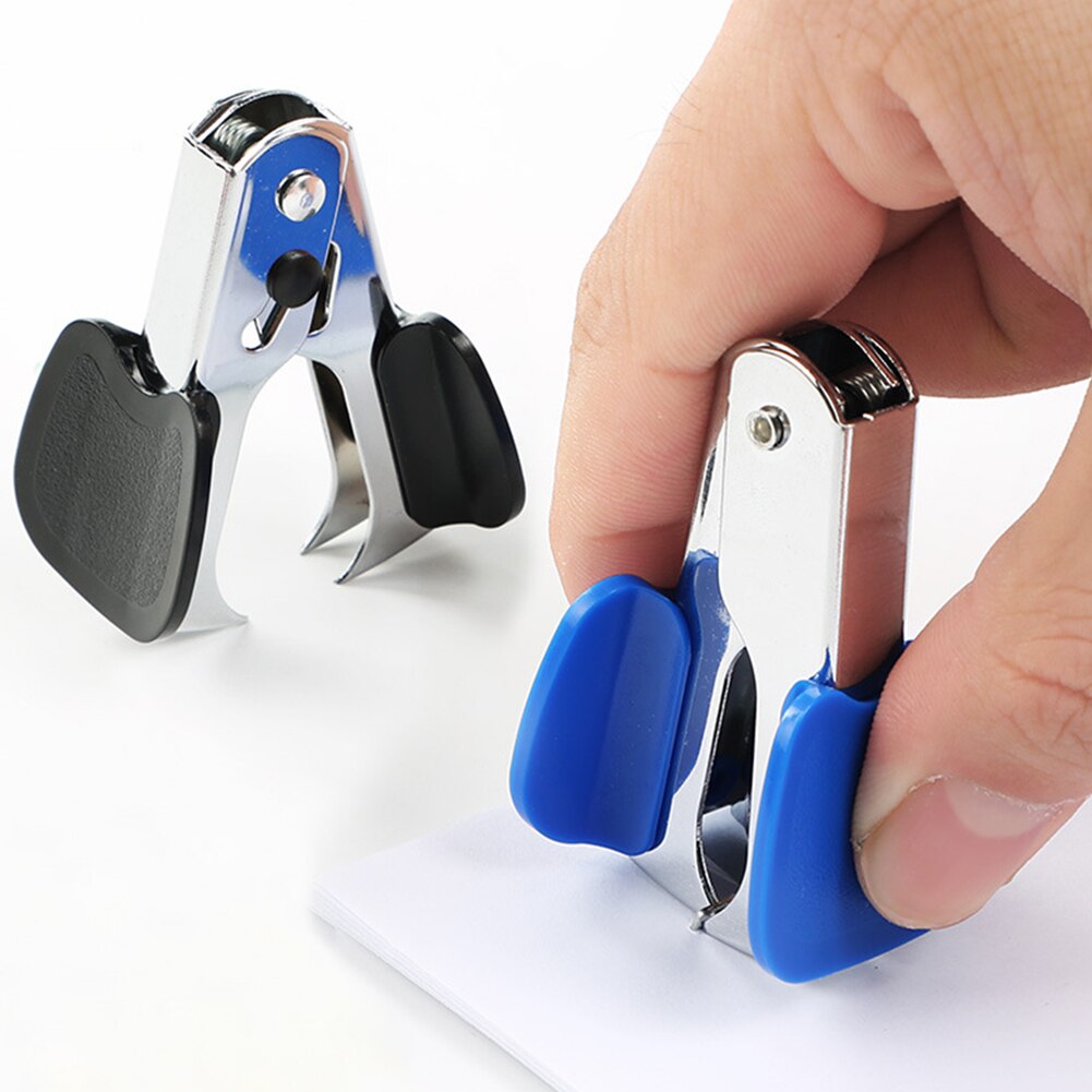 2pcs Non Slip Durable Lightweight Extractor Nail Puller Home Steel Jaw School Office Staple Remover Business Random Color