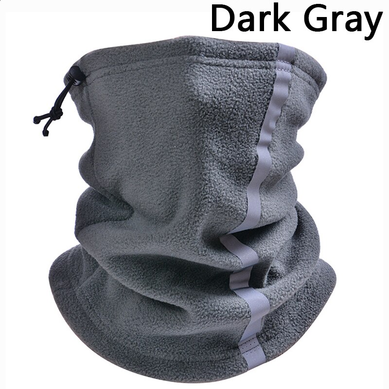 Polar Fleece Neck Buis Oor Warmer Vissen Schaatsen Running Sport Sjaal Gezichtsmasker Camping Halswarmer Warm Wandelen Sjaals: Donkergrijs