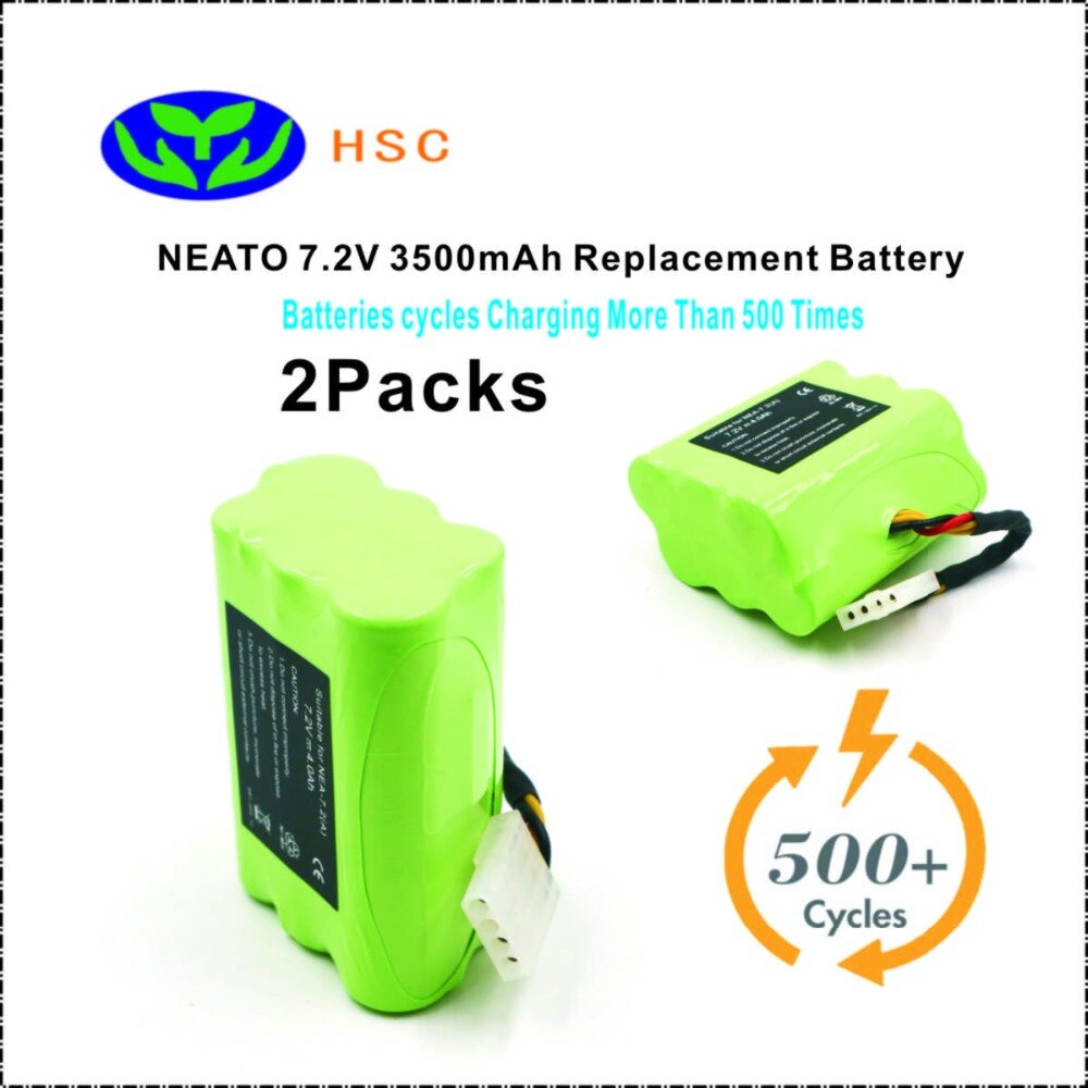 2 PCS Neato7.2 3500 mAh 7.2 V NiMh Batterij Vervanging Neato XV, XV-11, XV-12, XV-14, XV-15, XV-21 Originele Batterij