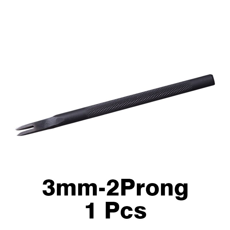 WUTA, 1 pieza, punta de diamante, cincel de cuero de hierro negro, herramientas de punzonado para artesanía de cuero, herramientas de costura disponibles de 3/4mm: Verde claro