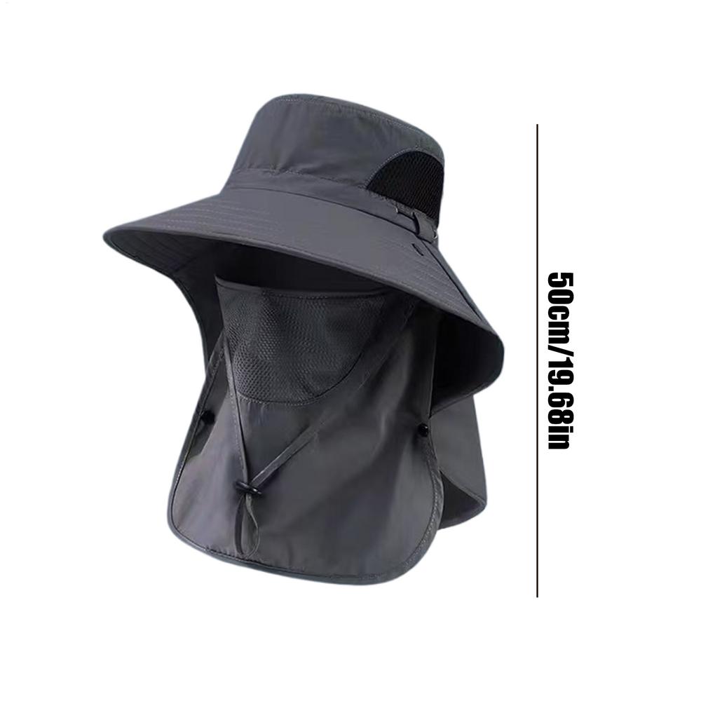 Fishing Hat Breathable Wide Brim Waterproof Sunhat Cap Sun Cap with Neck Flap for Hiking Camping Gardening Cycling Mountain: Red