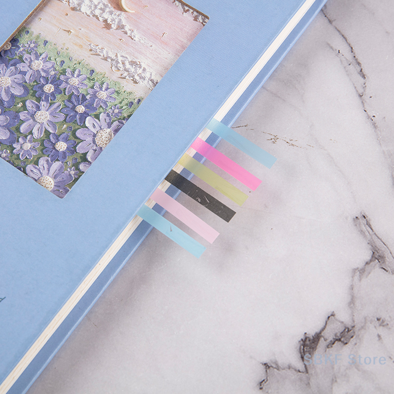 300 stuks beschrijfbare kleurstickers transparante fluorescerende strip indexsticker