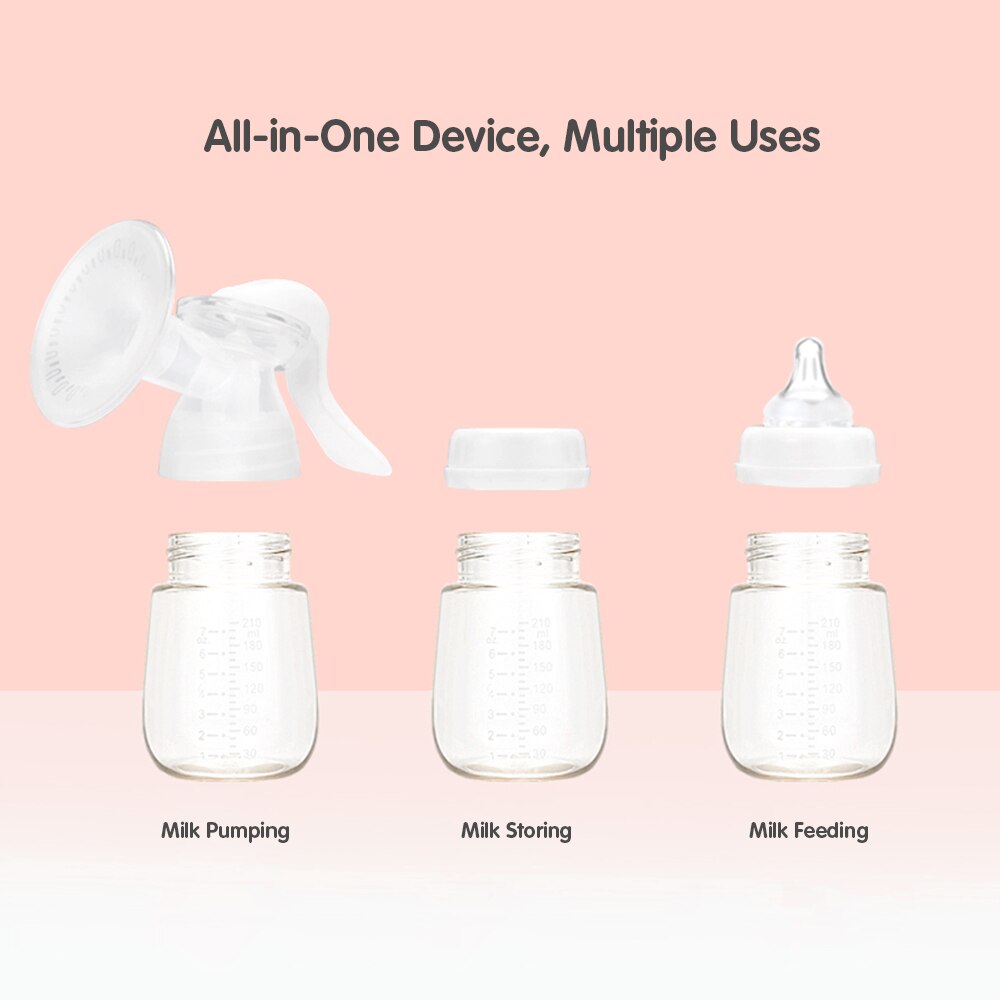 YOUHA Manuelle Brust Pumpe silikon Mit 210ml Breiten Mund Baby Fütterung Milch Flasche BPA FREI Postpartale Milch Hersteller Bebes accesorios