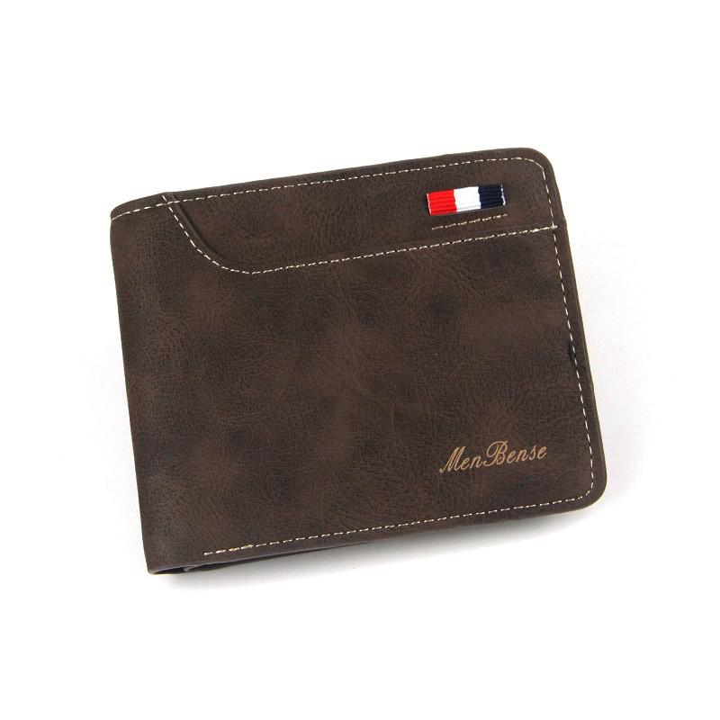 Mannen Korte Portemonnee Lederen Portfel Portefeuilles Portemonnees Pocket Multi-Card Kaarthouder Mannelijke Multifunctionele Carteira Masculina Portemonnee: Brown