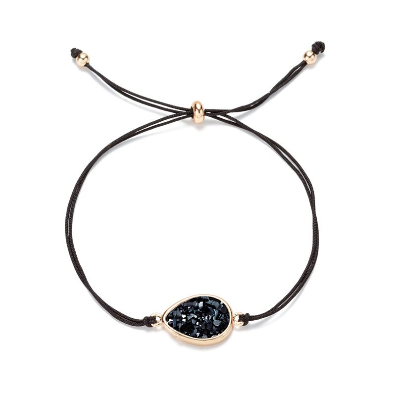 Ronde Druzy Drusy Armband Faux Hars Druse Stone Verstelbare Touw Koord Armband Sieraden voor Vrouwen/Vriendin: 8