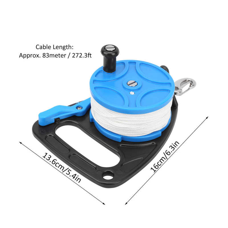 Diving Reel Multi-Purpose Portable Diving Equipment with Handle Buckle Combination 289FT High Strength