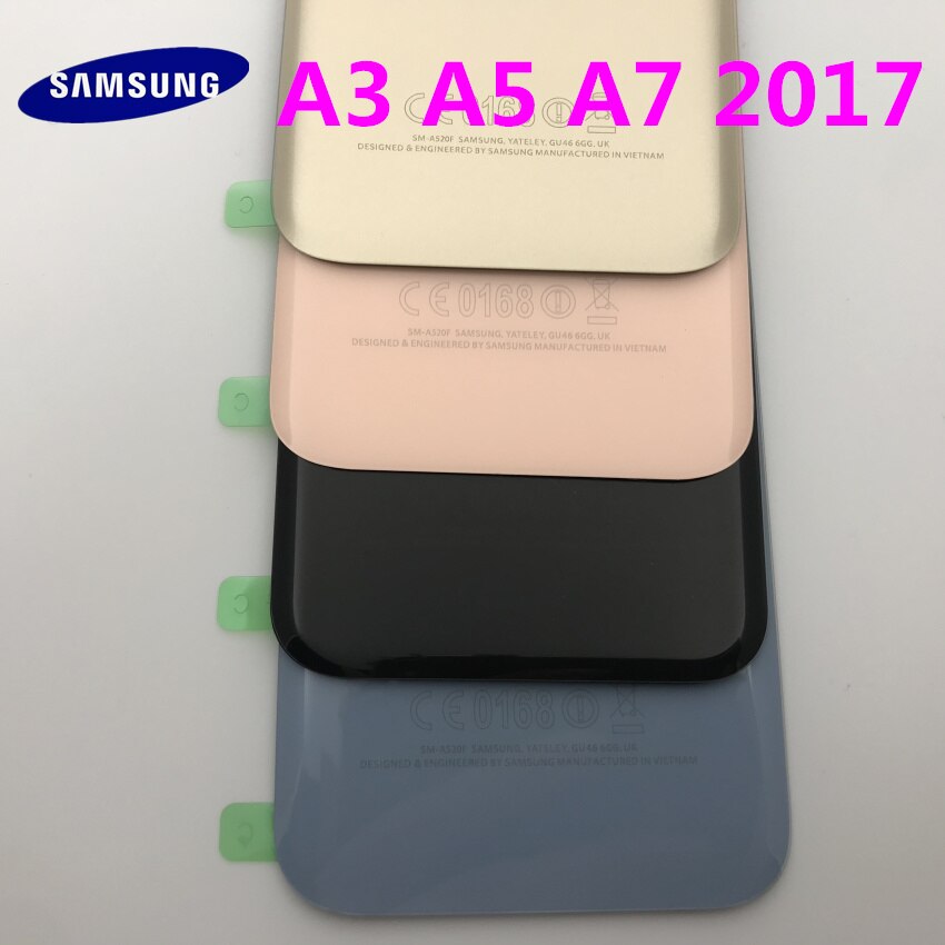 Samsung Galaxy A3 A5 A7 A320 A520 A720 A320 A520 A720 Battery Back Glass Cover Door Housing Battery Cover