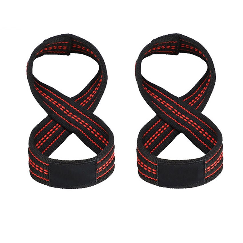 ROEGADYN Deadlift Gym Pols Wrap Fitness Polssteun Afvallen Training Gewichtheffen Acht Vorm Wrist Strap: Red2 / 27 x 12cm