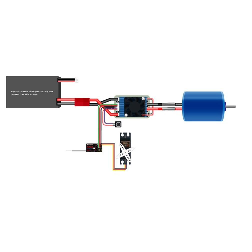 R4FGM 4CH Empfänger Integrierte Kreisel für Mini RC Autos und Boote Geeignet für RC4GS/RC6GS//RC4G/T8FB/T8S