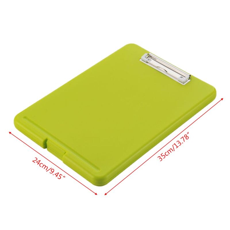 A4 Plastic Storage Clipboard File Box Case Document File Folder Clipboard Office