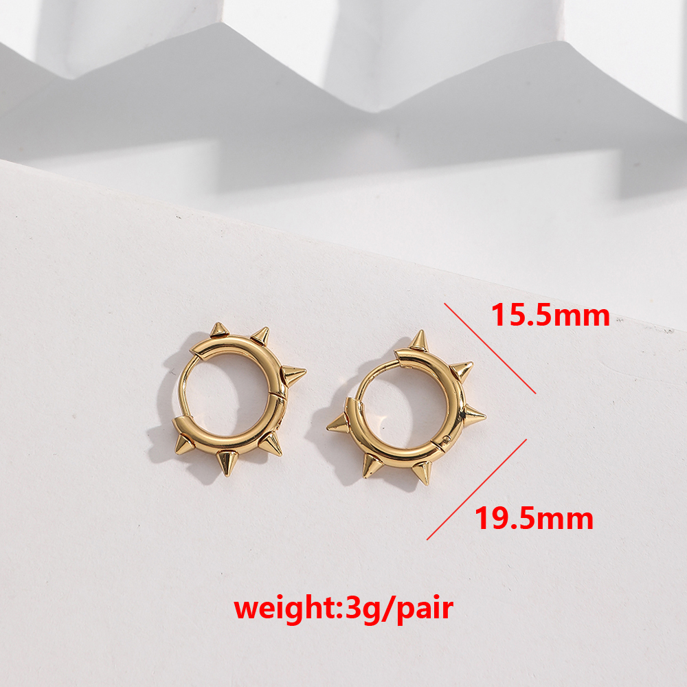 BenS-pendientes de acero inoxidable para mujer, aretes de aro pequeños con corazón espinoso, huggies redondos, joyería de al por mayor E67