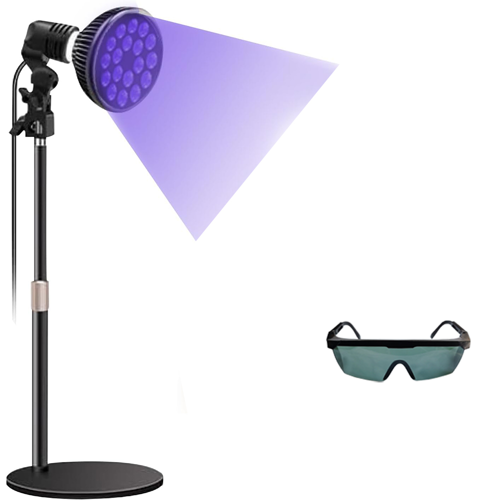 UV-Bräunungslampe, 54 W, Solariumlampe zum Bräunen, Körperpflege, 18 LEDs, Hautpflege für bronzierte Haut, Lichtlampe 460 nm und 480 nm: olivbraun