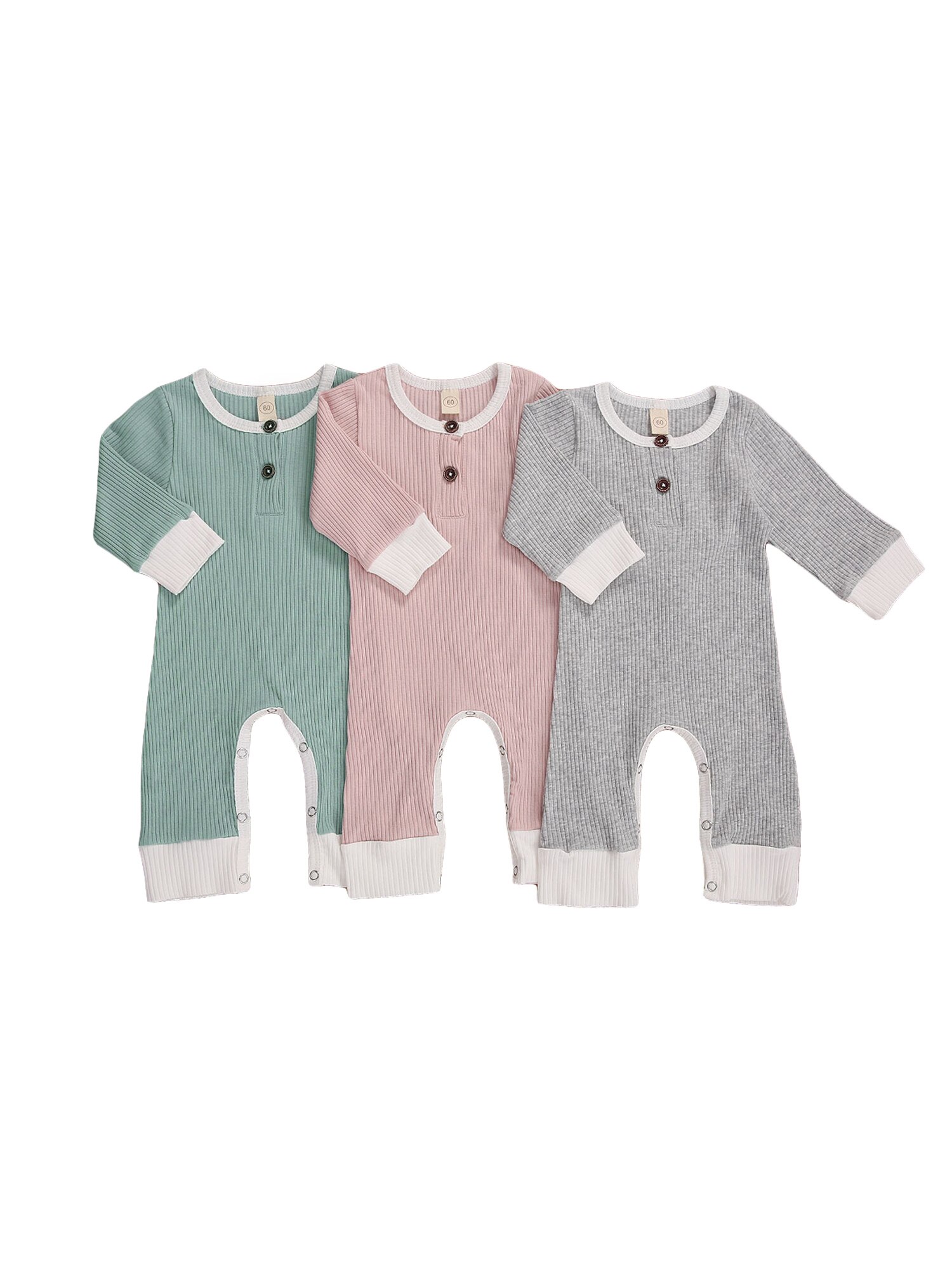 Autumn Baby’s Boys Girls Romper Outfit, Stripes Round-Neck Long-Sleeves Rompers , 0-18 Months