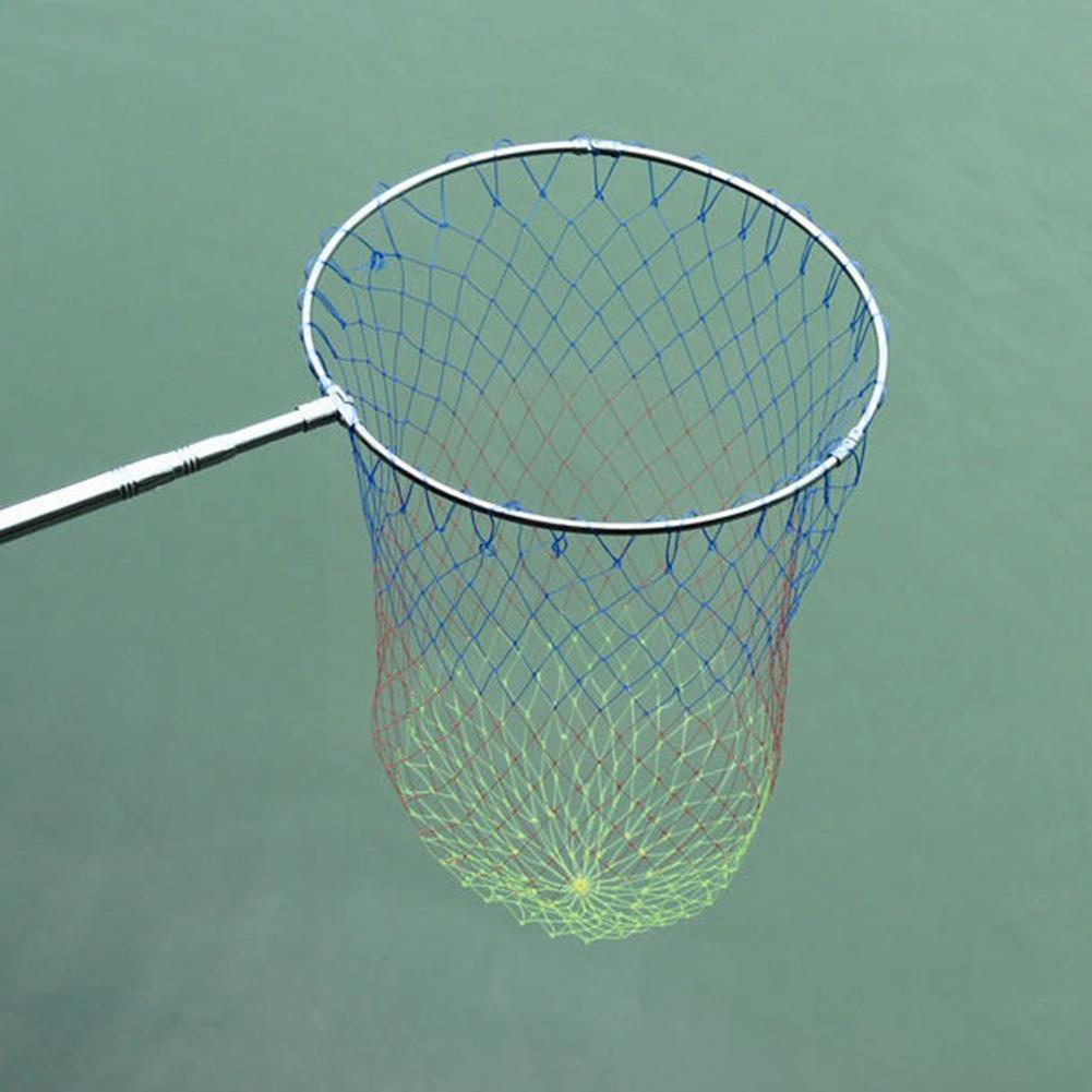 40/50cm Nylon Fishing Colorful Foldable Fishing Net Dip Tools Nylon Accessories Landing Mesh Deep Rhombus Fold Hole Fi K6k7