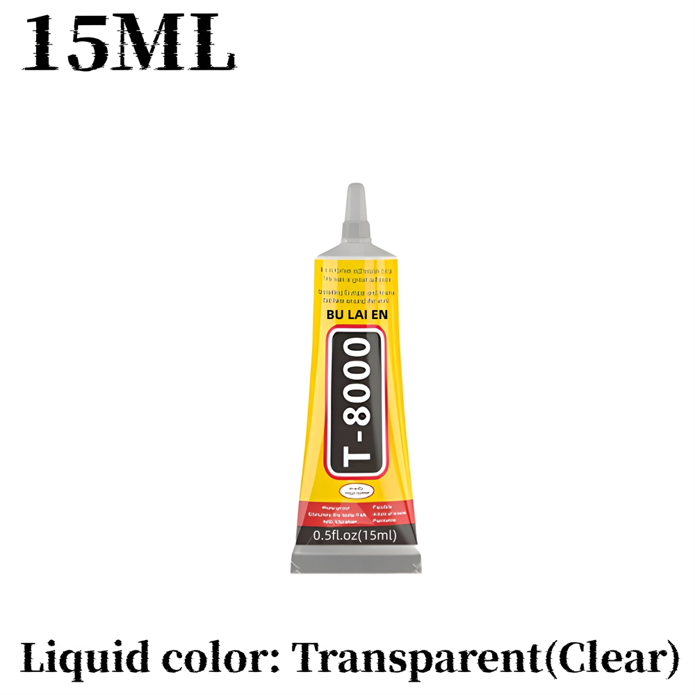 15/50/110ML Transparent T8000 Glue Clear Phone Repair Jewelry Craft Fiber Electronic Component Contact Adhesive T-8000 Sealant: WHITE