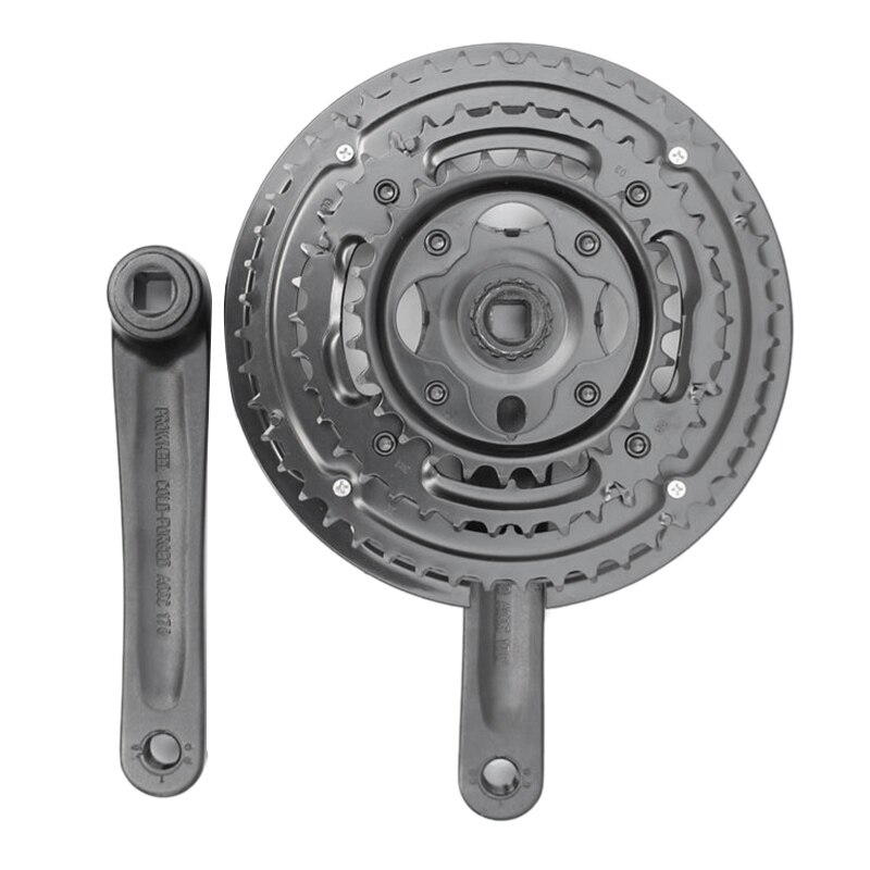 PROWHEEL 21/24-Geschwindigkeit Mountainbike Aluminium Legierung Schicht Kurbelgarnitur 28/38/48T 170mm Hohl Kettenrad fahrrad Kurbel