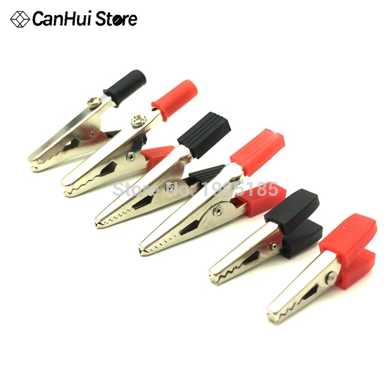 10 stk imc 30/45/50mm plasthåndtak testprobe metallkrokodilleklemmer