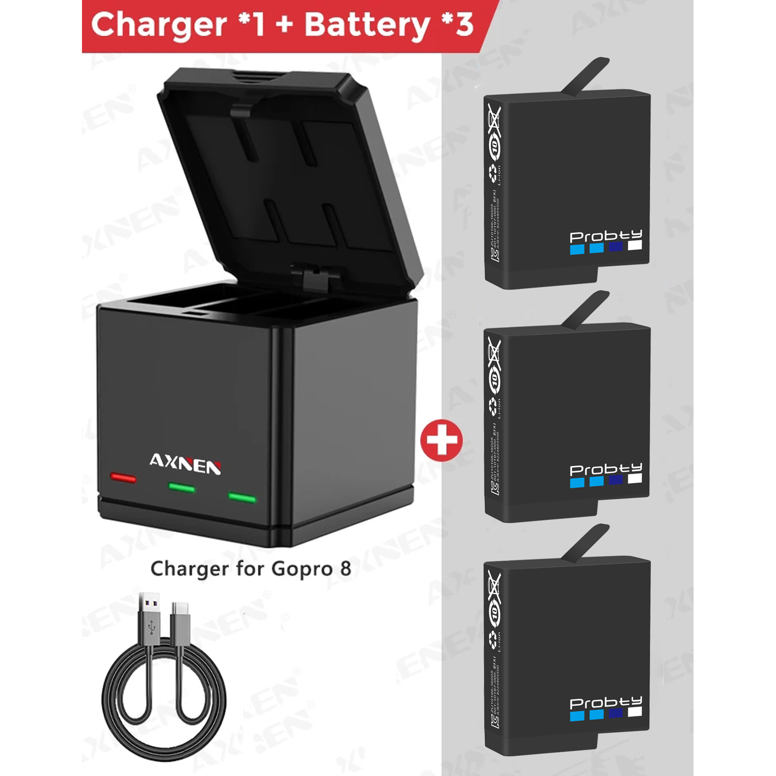 For GoPro Hero 7 hero 6 hero 5 Black Battery or Triple Charger for Go Pro Hero7 6 hero5 Black camera battery: Pink