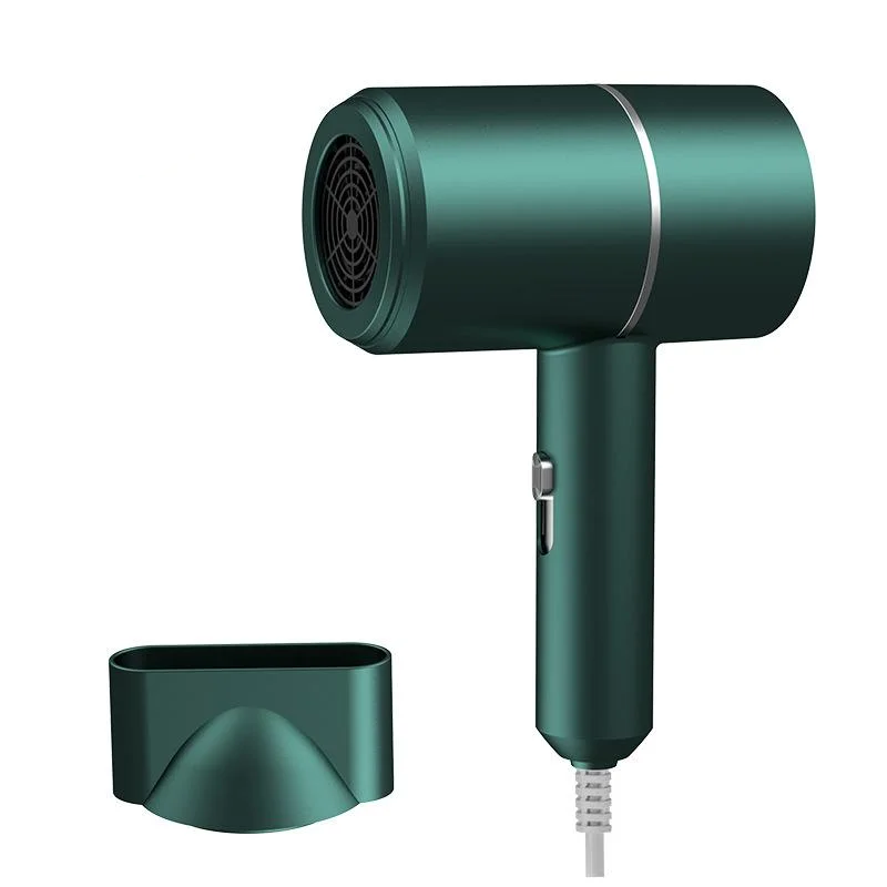 Mini secador de pelo plegable, 800W, seguro, baja potencia, iones negativos hidratantes, cuidado del cabello para el hogar, viaje, dormitorio, secador silencioso: Transparente / US