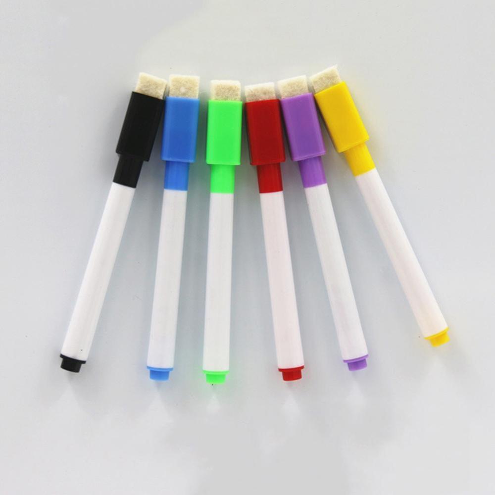 10Pcs/Set Brand Magnetic Whiteboard Pen Erasable Dry Markers White Office School In Supplies Magnet Eraser Built Board I1U7