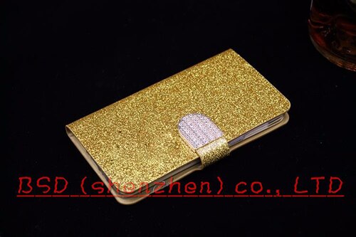 Cartera estuche diamantes purpurina de lujo para móvil, Funda de cuero con tapa para Nokia C1 Plus, funda para teléfono móvil Nokia C1 Plus: Golden with DO