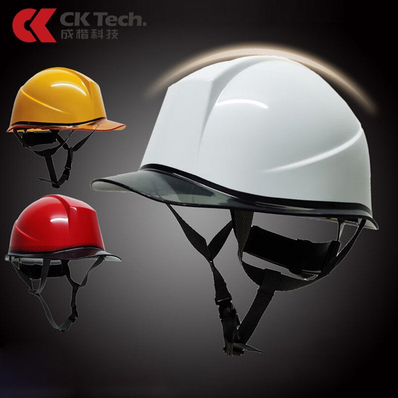 CK Tech. Safety Helmet Transparent brim Hard Hat High Strength ABS Work Cap Construction Engineering Protective Helmets