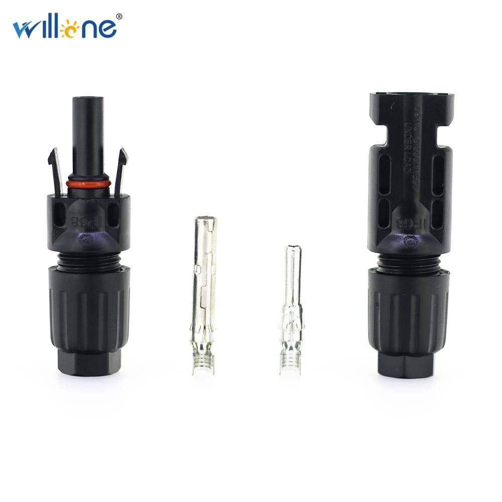 Conector solar Willone 11 pares MC4 para sistema solar. Conector compatible con mc4
