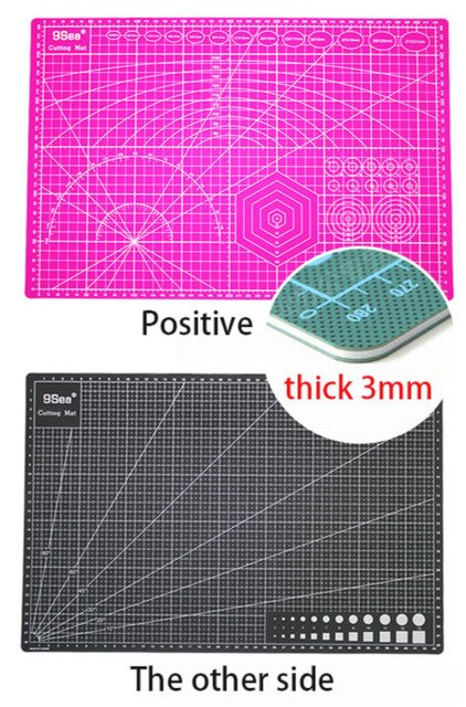 A3 tappetino da taglio in Pvc tappetino da taglio patchwork pad A3 strumenti patchwork strumento manuale fai-da-te tagliere autorigenerante a doppia faccia: 2 A3