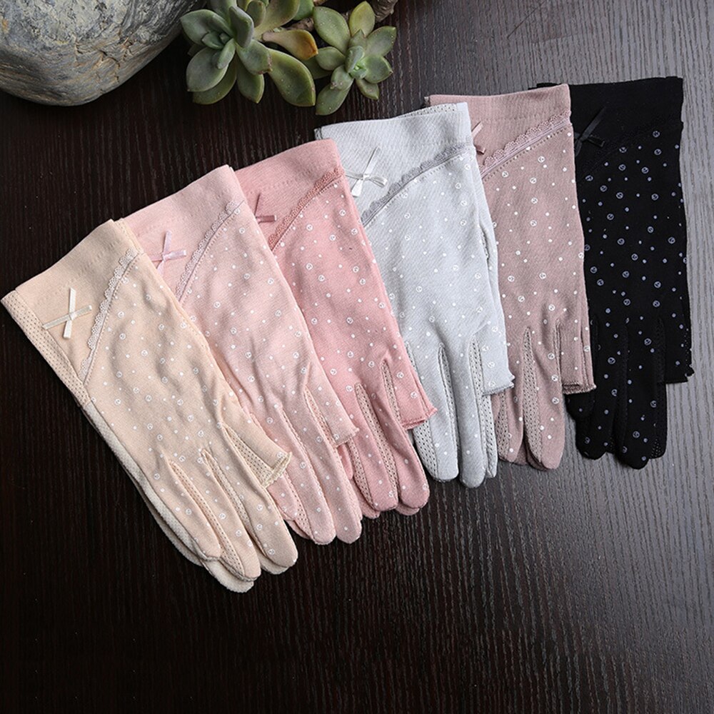 Guantes sin dedos para conducir para mujer, guantes de protección solar elásticos para verano y primavera, guantes Anti-Uv antideslizantes, mitones transpirables