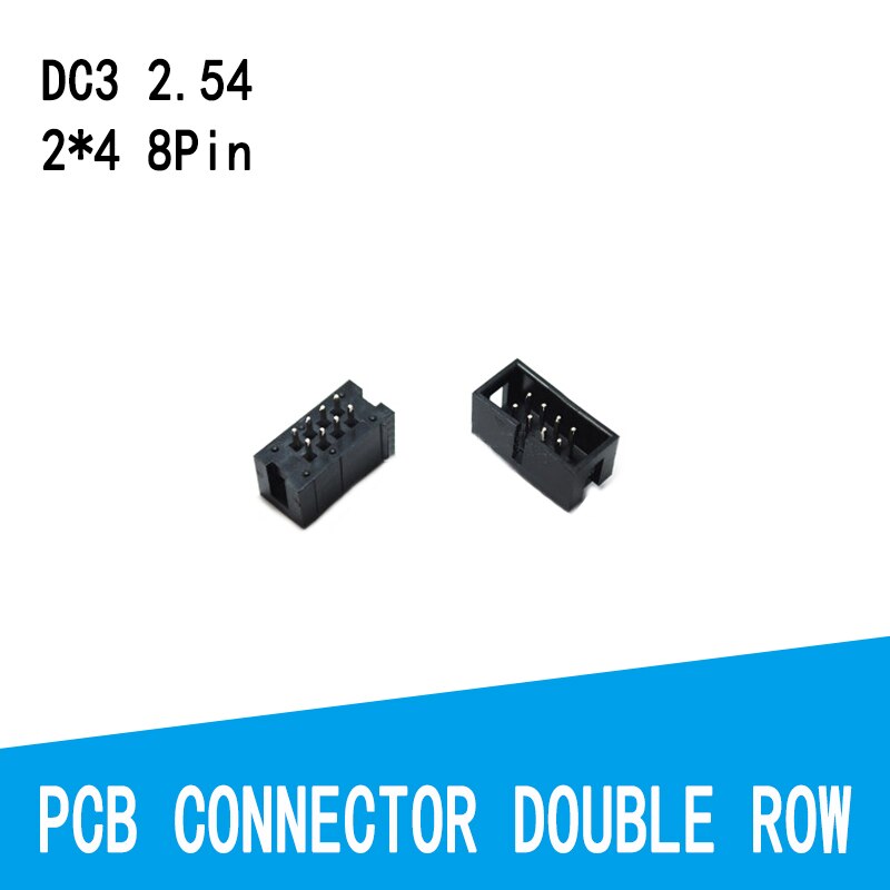 10Pcs DIP 6/10/20/26/34/40 PIN 2.54MM Pitch MALE SOCKET Straight Idc Box Headers PCB CONNECTOR DOUBLE ROW 10P/20P/40P DC3 HEADER: 2X4 8PIN