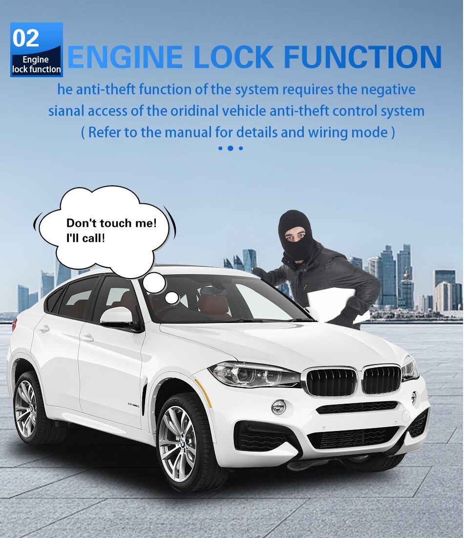 Car one key start keyless one key start system engine ignition system 12V automatic ignition