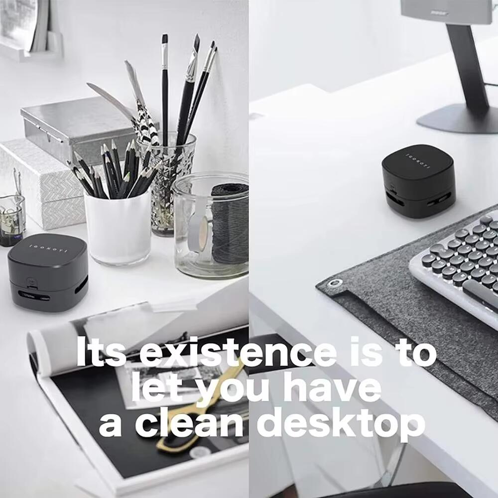 Grensoverschrijdende desktop mini-oplaadreinigingsmachine, toetsenbordreiniger met rubberen chip, draagbare stofzuiger