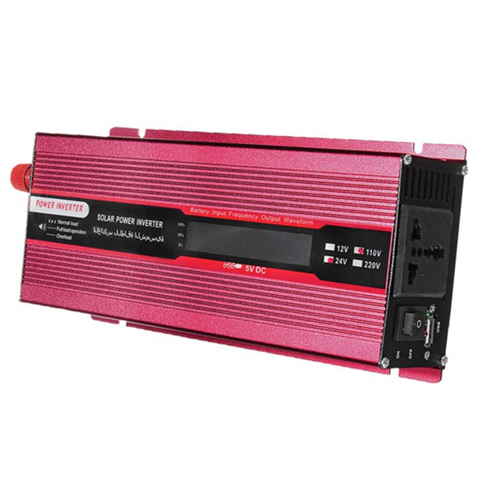 DC12V/24V To AC110V Vehicle Car Inverter Peak 1500W High Performance Outdoor Auto Inverter Portable LED Solar Power Inverter
